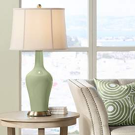 Image1 of Color Plus Anya 32 1/4" High Majolica Green Glass Table Lamp