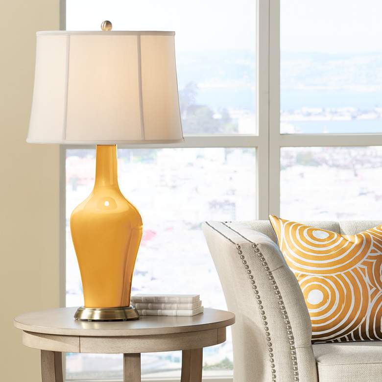 Image 1 Color Plus Anya 32 1/4" High Marigold Yellow Table Lamp