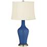 Color Plus Anya 32 1/4" High Monaco Blue Glass Table Lamp