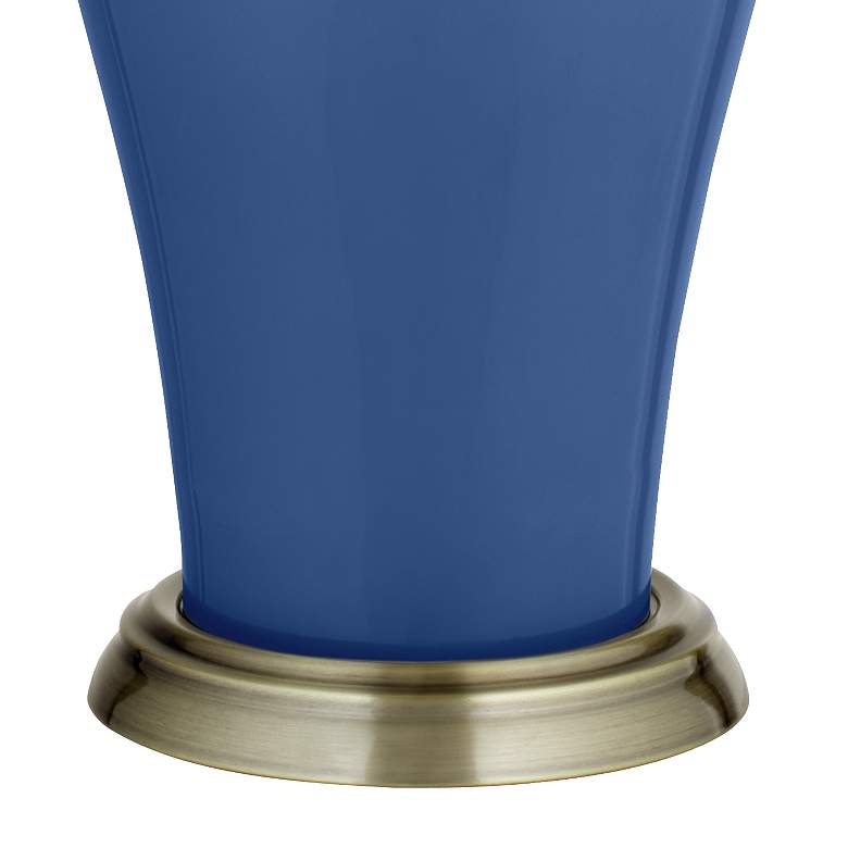 Image 4 Color Plus Anya 32 1/4 inch High Monaco Blue Glass Table Lamp more views