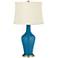 Color Plus Anya 32 1/4" High Mykonos Blue Glass Table Lamp