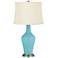 Color Plus Anya 32 1/4" High Nautilus Blue Glass Table Lamp