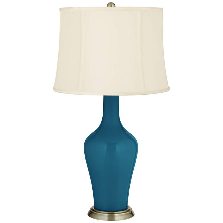 Image 2 Color Plus Anya 32 1/4" High Oceanside Blue Glass Table Lamp