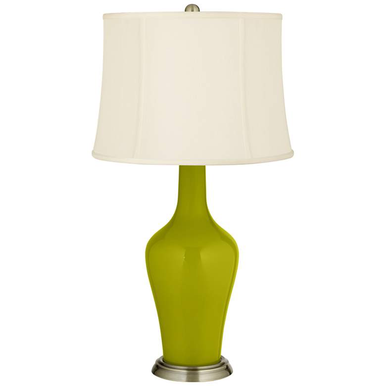 Image 2 Color Plus Anya 32 1/4" High Olive Green Glass Table Lamp