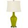 Color Plus Anya 32 1/4" High Olive Green Glass Table Lamp