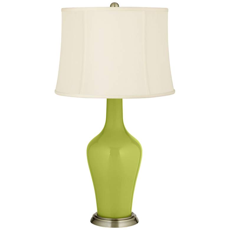 Image 2 Color Plus Anya 32 1/4" High Parakeet Green Glass Table Lamp