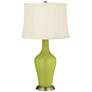 Color Plus Anya 32 1/4" High Parakeet Green Glass Table Lamp