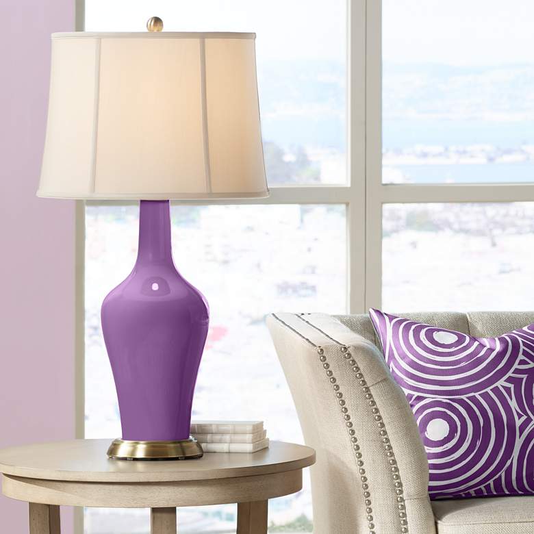 Image 1 Color Plus Anya 32 1/4" High Passionate Purple Glass Table Lamp