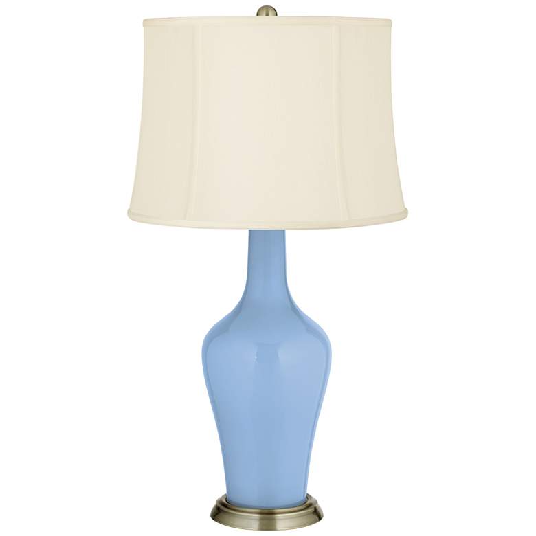 Image 2 Color Plus Anya 32 1/4" High Placid Blue Glass Table Lamp