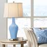Color Plus Anya 32 1/4" High Placid Blue Glass Table Lamp