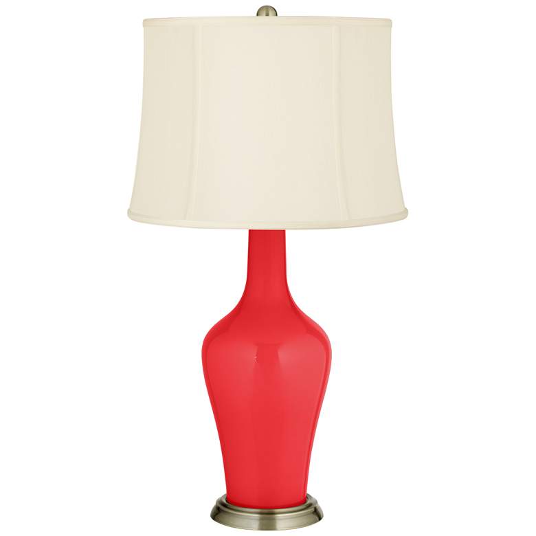 Image 2 Color Plus Anya 32 1/4" High Poppy Red Glass Table Lamp