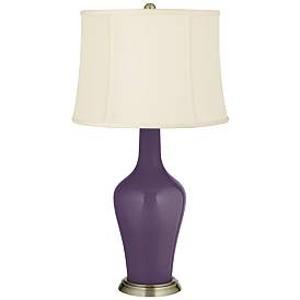 Image2 of Color Plus Anya 32 1/4" High Quixotic Plum Purple Glass Table Lamp