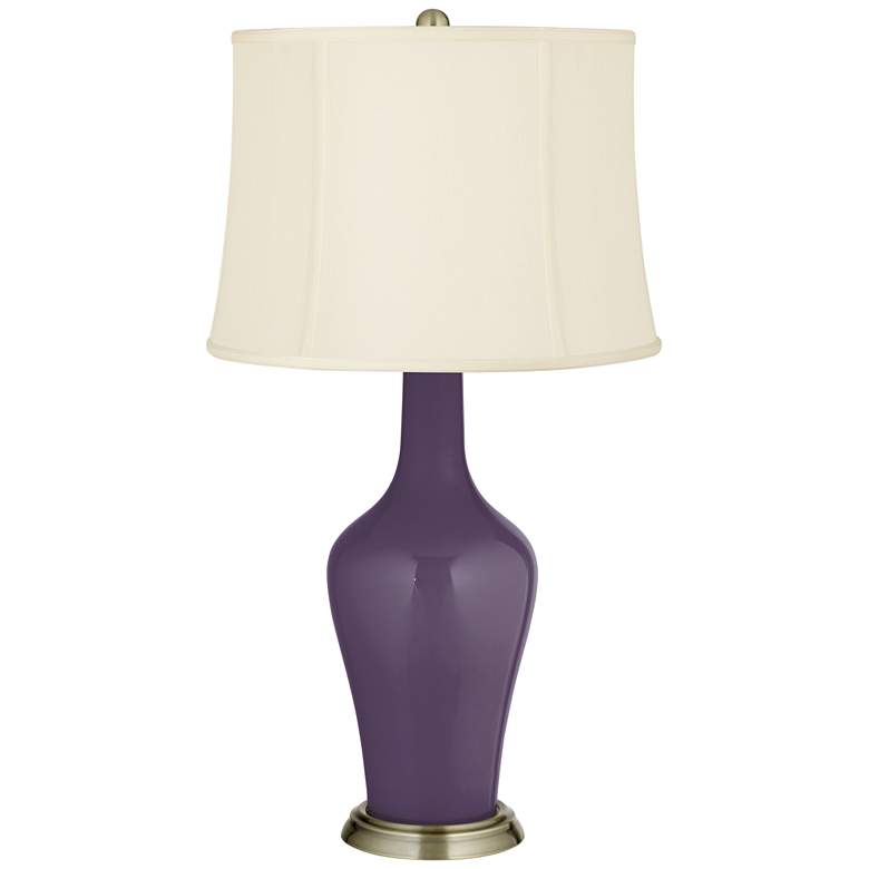Image 2 Color Plus Anya 32 1/4 inch High Quixotic Plum Purple Glass Table Lamp