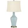 Color Plus Anya 32 1/4" High Rain Blue Glass Table Lamp