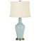 Color Plus Anya 32 1/4" High Rain Blue Glass Table Lamp