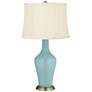 Color Plus Anya 32 1/4" High Raindrop Blue Glass Table Lamp