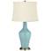 Color Plus Anya 32 1/4" High Raindrop Blue Glass Table Lamp