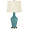 Color Plus Anya 32 1/4" High Reflecting Pool Blue Glass Table Lamp