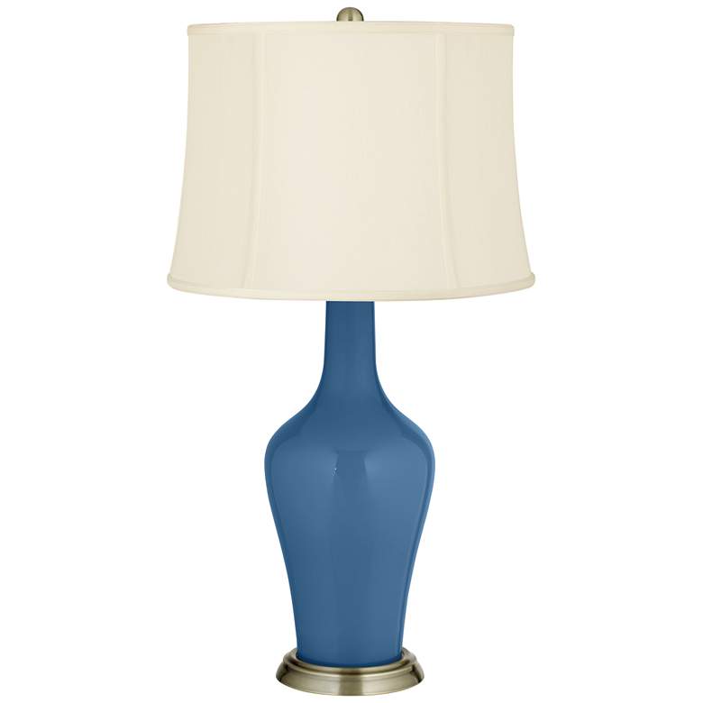 Image 2 Color Plus Anya 32 1/4" High Regatta Blue Glass Table Lamp