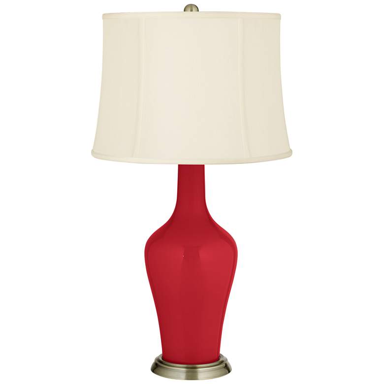 Image 2 Color Plus Anya 32 1/4 inch High Ribbon Red Glass Table Lamp