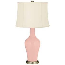 Image2 of Color Plus Anya 32 1/4" High Rose Pink Glass Table Lamp