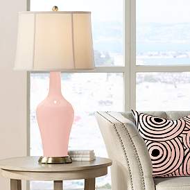 Image1 of Color Plus Anya 32 1/4" High Rose Pink Glass Table Lamp