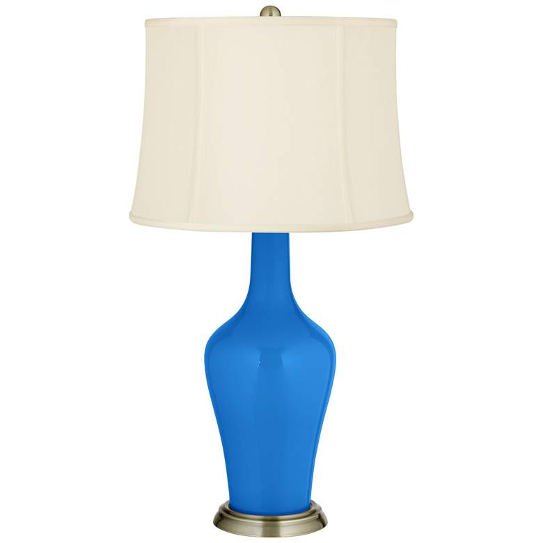 Image 2 Color Plus Anya 32 1/4" High Royal Blue Glass Table Lamp