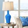 Color Plus Anya 32 1/4" High Royal Blue Glass Table Lamp
