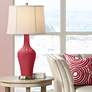 Color Plus Anya 32 1/4" High Samba Red Glass Table Lamp