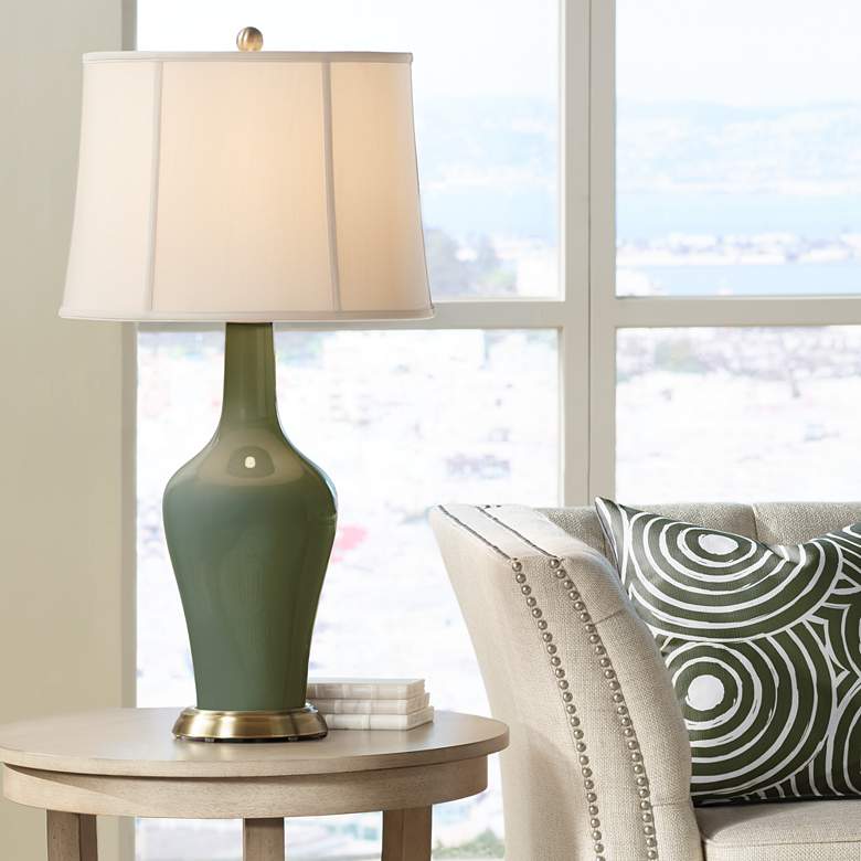 Image 1 Color Plus Anya 32 1/4" High Secret Garden Green Table Lamp