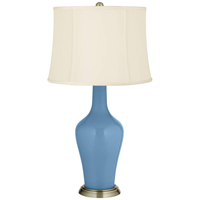 Image 2 Color Plus Anya 32 1/4" High Secure Blue Glass Table Lamp