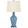 Color Plus Anya 32 1/4" High Secure Blue Glass Table Lamp