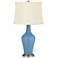 Color Plus Anya 32 1/4" High Secure Blue Glass Table Lamp