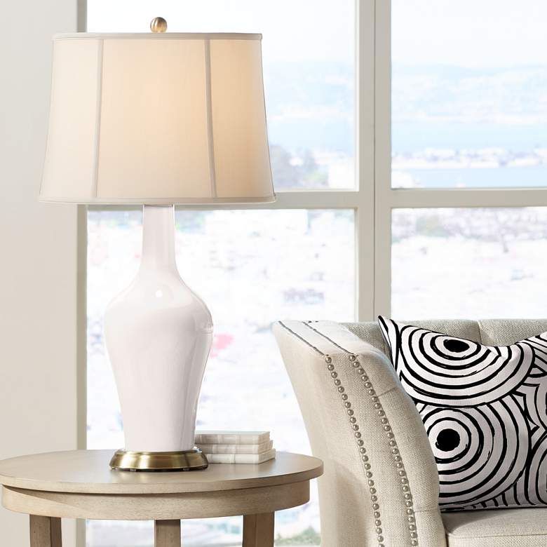 Image 1 Color Plus Anya 32 1/4" High Smart White Glass Table Lamp