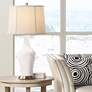 Color Plus Anya 32 1/4" High Smart White Glass Table Lamp