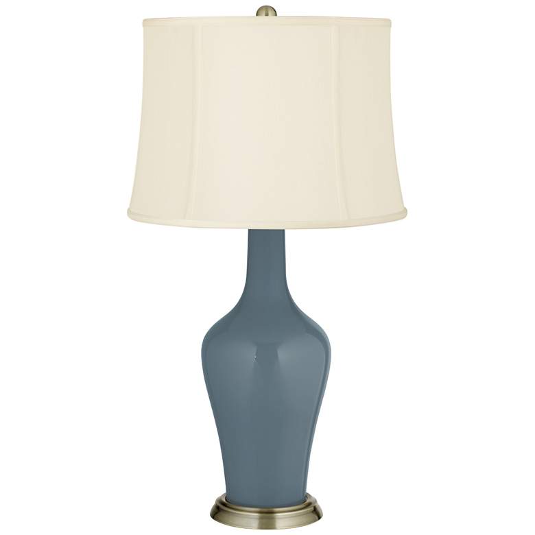 Image 2 Color Plus Anya 32 1/4" High Smoky Blue Glass Table Lamp