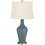 Color Plus Anya 32 1/4" High Smoky Blue Glass Table Lamp
