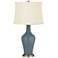 Color Plus Anya 32 1/4" High Smoky Blue Glass Table Lamp