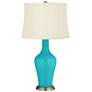 Color Plus Anya 32 1/4" High Surfer Blue Glass Table Lamp