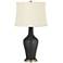 Color Plus Anya 32 1/4" High Tricorn Black Glass Table Lamp