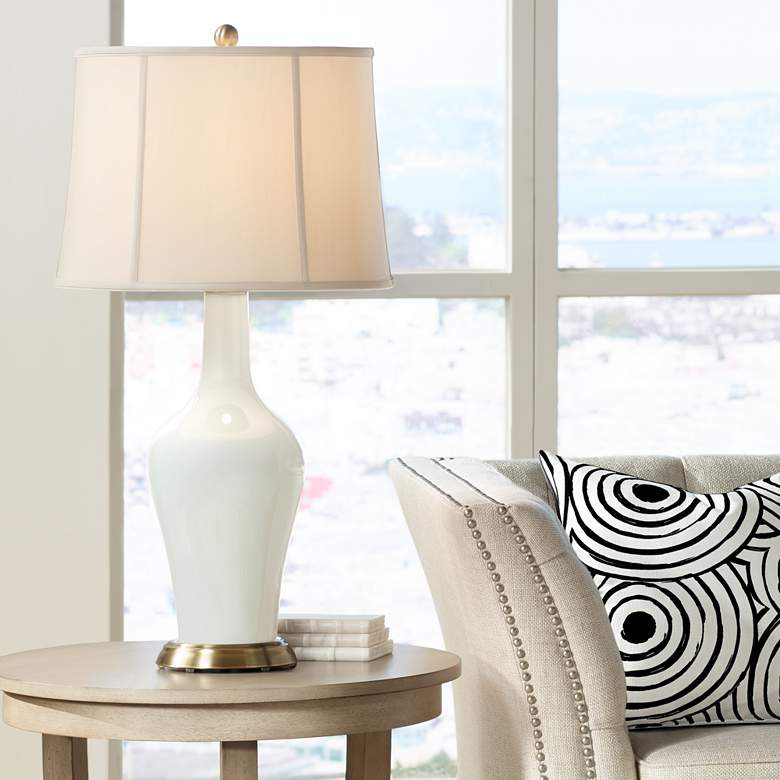 Image 1 Color Plus Anya 32 1/4" High West Highland White Glass Table Lamp