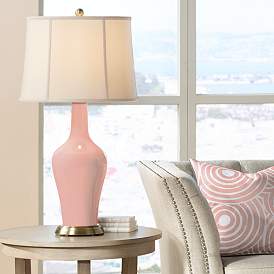 Image1 of Color Plus Anya 32 1/4" Mellow Coral Pink Table Lamp
