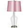 Color Plus Anya 32 1/4" Satin Pale Pink and Clear Glass Fillable Lamp