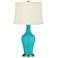 Color Plus Anya 32 1/4" Surfer Blue Table Glass Table Lamp with Dimmer