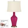 Color Plus Anya 32 1/4" Vivacious Pink Table Lamp with USB Dimmer