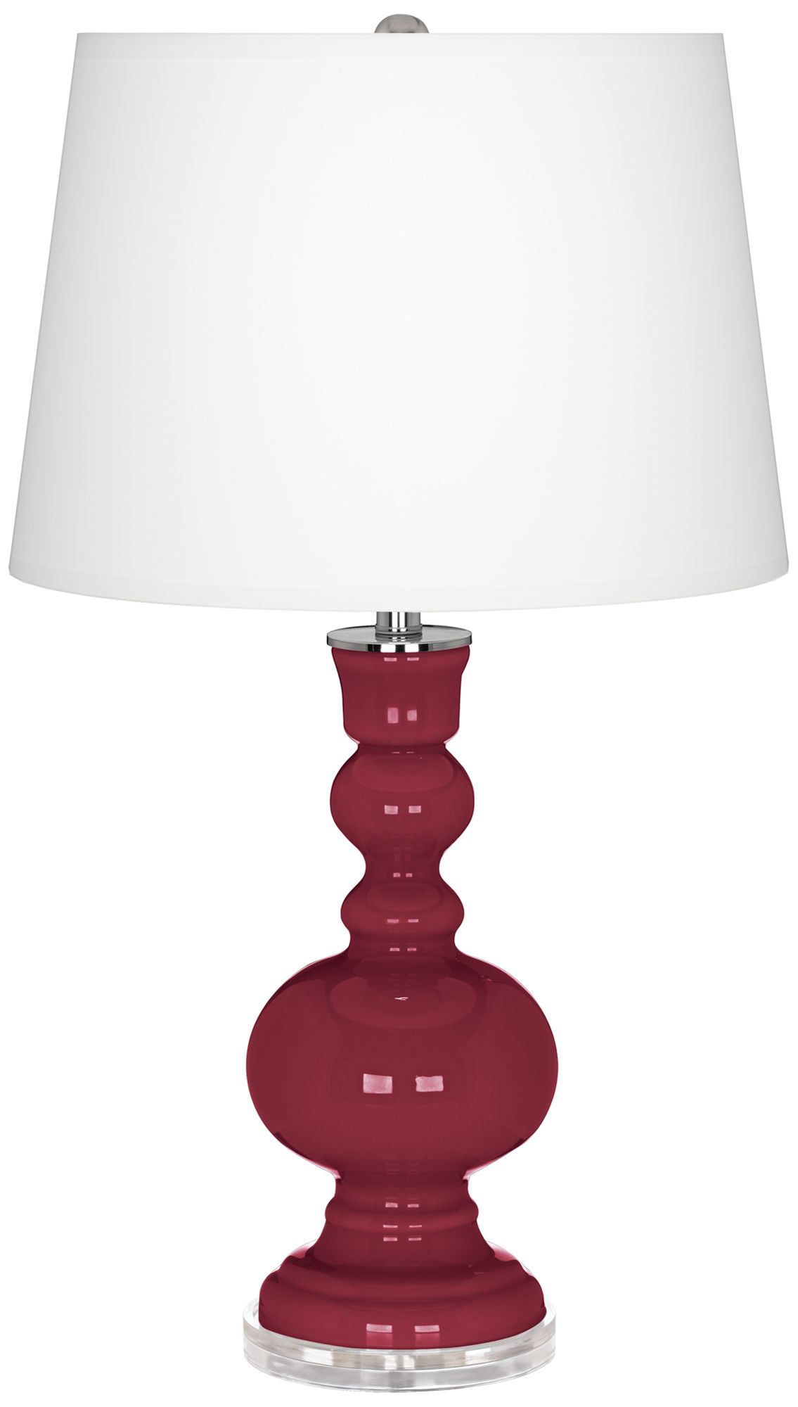 Color Plus Apothecary 30" Antique Red Table Lamp with USB Dimmer