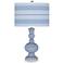 Color Plus Apothecary 30" Bold Stripe Blue Sky Table Lamp