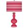 Color Plus Apothecary 30" Bold Stripe Eros Pink Table Lamp