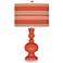 Color Plus Apothecary 30" Bold Stripe Koi Orange Table Lamp