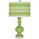 Color Plus Apothecary 30" Bold Stripe Lime Rickey Green Table Lamp